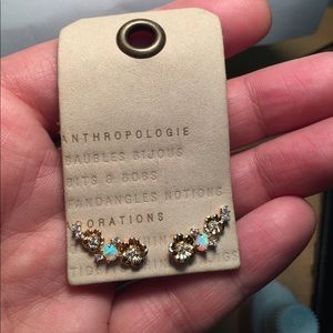 ⚡️SOLD⚡️NWT Anthro Floral Opal Gold Earrings